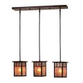 Arroyo Craftsman Huntington 24 Inch 3 Light Linear Suspension Light - HICH-4L-3A-GW-AB