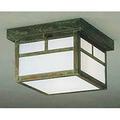 Arroyo Craftsman Mission 12 Inch 2 Light Outdoor Flush Mount - MCM-12E-M-BK