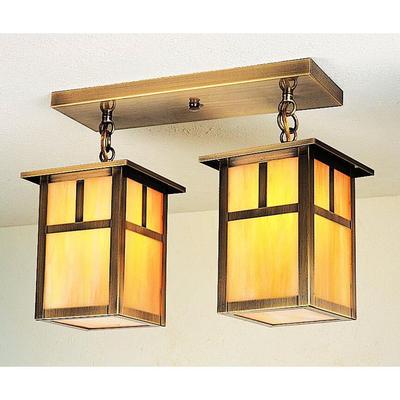 Arroyo Craftsman Mission 16 Inch 2 Light Semi Flush Mount - MCM-6-2E-F-MB