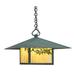 Arroyo Craftsman Monterey 12 Inch Tall 1 Light Outdoor Hanging Lantern - MH-17CL-F-MB