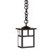 Arroyo Craftsman Mission 8 Inch Tall 1 Light Outdoor Hanging Lantern - MH-5E-F-S