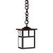 Arroyo Craftsman Mission 8 Inch Tall 1 Light Outdoor Hanging Lantern - MH-5E-M-VP