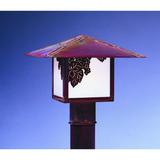 Arroyo Craftsman Monterey 8 Inch Tall 1 Light Outdoor Post Lamp - MP-12T-CS-BK