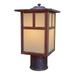 Arroyo Craftsman Mission 9 Inch Tall 1 Light Outdoor Post Lamp - MP-6E-AM-RC