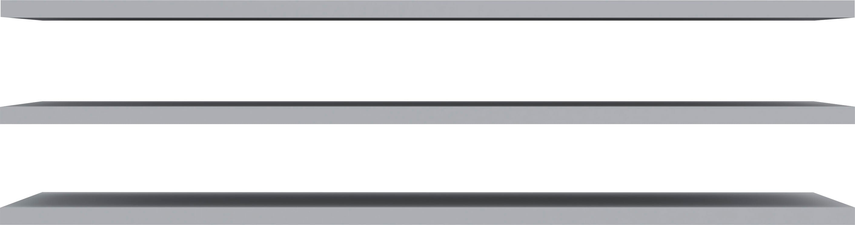 Einlegeboden FORTE, grau, B:122,2cm H:2,2cm T:42cm, Holzwerkstoff, Einlegeböden, 3-teiliges Set