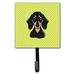 Caroline's Treasures Checkerboard Smooth & Dachshund Leash Holder & Wall Hook Metal in Green/Black/Brown | Wayfair BB1277SH4