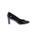 Lauren by Ralph Lauren Heels: Pumps Chunky Heel Classic Blue Print Shoes - Women's Size 9 - Round Toe