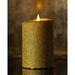 Symple Stuff Classic Real Wax Body Flickering Flameless Battery Powered LED Pillar Candle Beeswax in Yellow | 5 H x 3 W x 3 D in | Wayfair