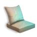 Eider & Ivory™ Indoor/Outdoor Seat/Back Cushion Synthetic in Green/Brown | 5 H x 25 W x 25 D in | Wayfair 638266FE516B4A4DA0130F2ACF73982A