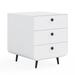 Corrigan Studio® Lesesne 3 - Drawer Nightstand Metal in White | 19.66 H x 15.6 W x 17.67 D in | Wayfair 69D1047473764DEABFBF53DE2D720116