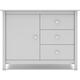 Commode 1 porte 3 tiroirs en pin massif blanc 90 cm