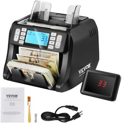 VEVOR Money Counter Machine, Bill Counter with UV, MG, IR and DD Counterfeit Detection