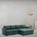 4 Seat Linen Fabric Sofa Set U-shape Module Couch Set w/ 2 Ottoman