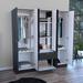 Bedroom 6-Door Large Armoire with Drawers and Shelves & Hanging Rod