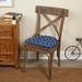 Klear Vu Trellis Tufted Non-Slip Geometric Dining Chair Cushion Set
