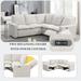 Double Power Recliner Chair with USB Port L-shape Sectional Sofa Home Theater Soft Seating for Theater Room Pets Friendly