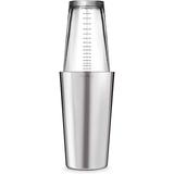 Final Touch Boston Shaker with Silicone Seal and Measurements - Glass - 15 oz - shaker - 27 oz