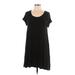 Old Navy Casual Dress - Shirtdress Scoop Neck Short sleeves: Black Dresses - Women's Size Large