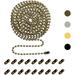 Ceiling Fan Pull Chain 10 Feet rustproof Fan Pull Chain Extension Ceiling Fan Pull Chain Extender 3.2mm Diameter Beaded Extension Pull Chains with 18pcs Connector (Broze)