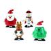 TOYMYTOY 4pcs Christmas Walking Props Snowman and Elk Clockwork Toys Tree Model Wind-up Toys Party Favors Santa Gift Party Supplies for Kids