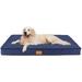 Exclusivo Mezcla Orthopedic Pet Bed for Large Dogs 42 X28 Egg Crate Foam Big Large Dog Beds with Removable Washable Cover Waterproof Pet Bed Mat Navy Blue