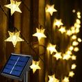 Solar Star String Lights 39ft 100 LED Outdoor Solar Fairy Lights 8 Lighting Modes & Waterproof for Christmas Wedding Party Xmas Tree Garden Decor Warm White