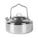 Outdoor Stainless Steel Kettle Locking Handle Camping Hung Pot Portable Coffee Pot Picnic Cooker 1L Teapot Cooking Accessory