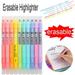 Hopet 10 Colors Erasable Highlighters Assorted Colors Wide And Fine Tips Friction Highlighters Pastel Marker Set For Highlighting In Student Office Classroom