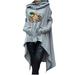 YFPWM Top for Women Pumpkin Thanksgiving Sweatshirt Long Sleeve Hooded Neck Pumpkin Sweatshirt Gray XL