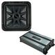 Kicker 44L7S124 Car Audio Solo-Baric 12 Subwoofer Square L7 Dual 4 Ohm Includes Harmony HA-A800.1 Mono Amplifier