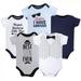 Hudson Baby Infant Boy Cotton Bodysuits 5pk Handsome Little Man 3-6 Months