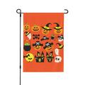 ZNDUO Halloween Skeleton Pattern Halloween Garden Flag Small Yard Lawn Flag for Outdoor House Decor Holiday Home Decorations 12.5 x18