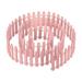 Uxcell 39 L x 2 H Wood Miniature Mini Fairy Garden Picket Fence Pink