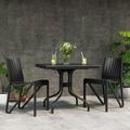 Zyleg Chairs and Lyra Table Set Black