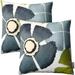 Modway Outdoor Indoor Two All Weather Patio Throw Pillows in Botanical