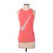 Nike Active Tank Top: Red Checkered/Gingham Activewear - Women's Size Small