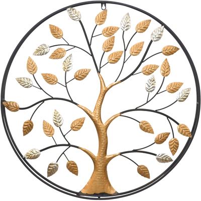Wanddekoobjekt "Wanddekoration", gold (goldfarben), T:5cm Ø:66cm, Metall, HOFMANN LIVING AND MORE, Wanddekoobjekte Image