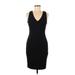 Bailey 44 Casual Dress - Sheath V Neck Sleeveless: Black Print Dresses - Women's Size Medium