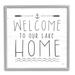 Stupell Industries Lake House Welcome Phrase Framed On by Lux + Me Designs Graphic Art in Brown/Gray/White | 12 H x 12 W x 1.5 D in | Wayfair