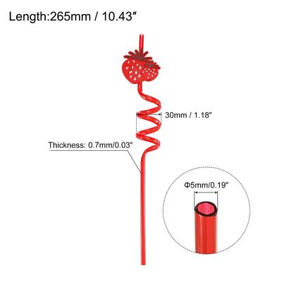 16pcs Silly Straws, Crazy Straws for Gift Christmas, Mixed Color - Mixed Color