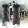 Hesroicy 600ml Cycling Water Bottle Good Sealing BPA-free Accessory Gym Camping Hiking Travel Water Bottle for Outdoor