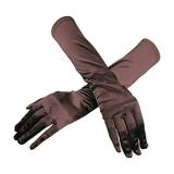 XMMSWDLA Long Satin Gloves For Women Evening Party Gloves Formal Bridal Gloves Workout Gloves For Women Gym Coffee