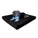 Orthopedic Dog Bed for Large Dog Portable Dog Cot with Zipper Cover Large Durable Pet Bed with Cooling Memory Foam Pad Black