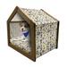 Mushroom Pet House Pattern Types of Mushrooms Wild Species Natural Organic Food Garden Theme Outdoor & Indoor Portable Dog Kennel with Pillow and Cover 5 Sizes Multicolor by Ambesonne