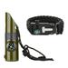 2PCS Adjustable Survival Bracelet with Survival Whistle Fire Starter Paracord 20 in 1 Emergency Sports Wristband Gear Kit with Waterproof Compass