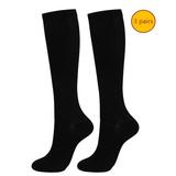 Ersazi Athletic Socks Women S Solid Color Compression Nylon Compression Calf Socks Athletic Mid Calf Socks In Clearance Black S