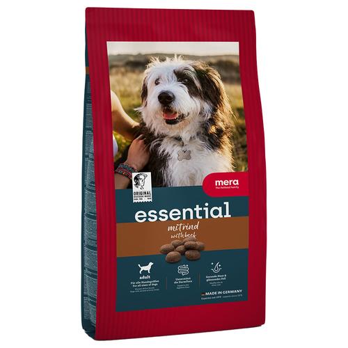 12,5kg mera essential Adult mit Rind Hundefutter trocken