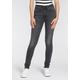Skinny-fit-Jeans LEVI'S "721 High rise skinny" Gr. 29, Länge 32, schwarz (black wash) Damen Jeans Röhrenjeans mit hohem Bund