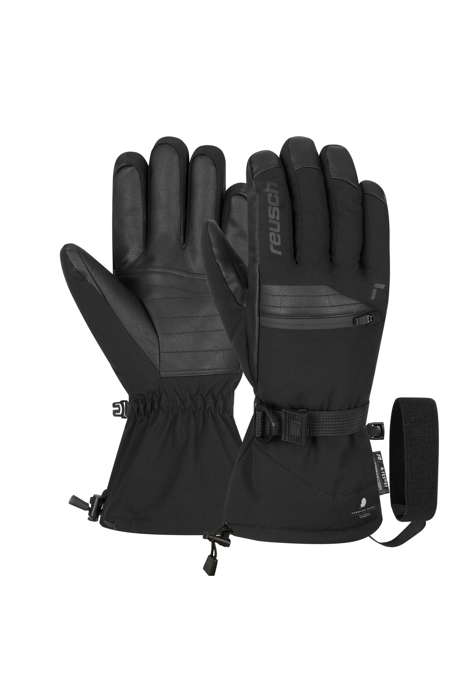 Skihandschuhe REUSCH "Torres R-TEX XT", Damen, Gr. 8, schwarz, 80% Polyester, 10% Polyurethan, mehrfarbig, Klassisch, Handschuhe, mit höchster Wärmestufe Image