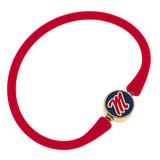 Women's CANVAS Style Ole Miss Rebels Enamel Silicone Bali Bracelet